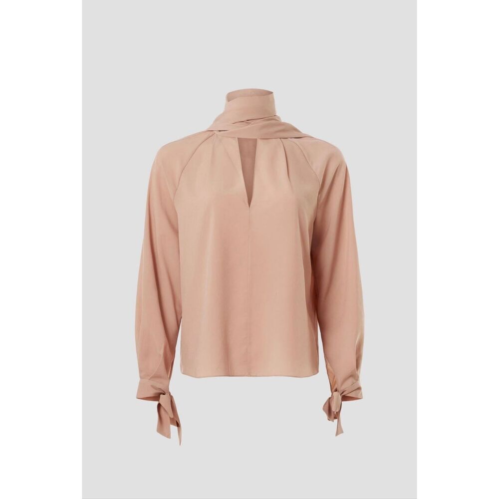 Obando x RTR Beige Wrap Neck Top 🩶